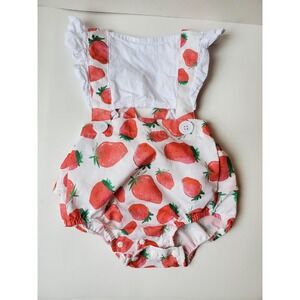 6 To 9 Month Baby Girl Spring Summer Strawberry‎ Romper